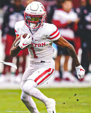 Houston Football Player Action Shot Wallpaper