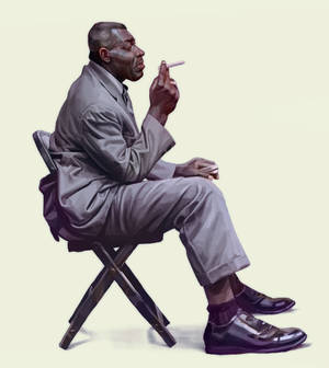 Howlin Wolf Fanart Painting Smoking Wallpaper