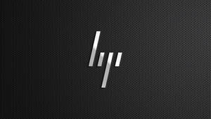 Hp In Metallic Silver Logo Wallpaper