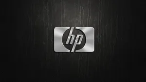 Hp Laptop Logo On Leather Wallpaper