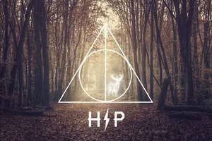 Hp Stencil Logo Harry Potter Desktop Wallpaper