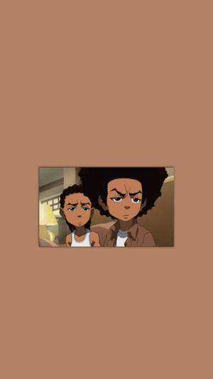 Huey Freeman And Riley Beige Wallpaper