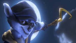 Huge Moon Behind Sly Cooper Wallpaper