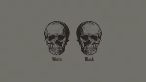 Human Skulls Depicting Anti-racism Wallpaper