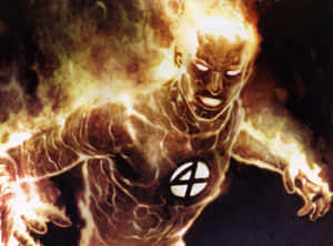 Human Torch Flame On Wallpaper