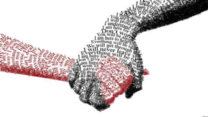 Humanitarian Hand Word Art Wallpaper