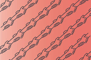 Humanitarian Hands Pattern Wallpaper