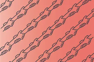 Humanitarian Hands Pattern Wallpaper