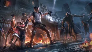 Humans Versus Zombies In Resident Evil Wallpaper