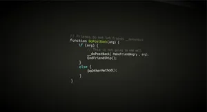 Humorous Code Snippeton Screen Wallpaper