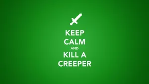 Humorous Minecraft Meme Green Wallpaper
