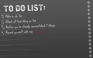 Humorous To Do List Wallpaper