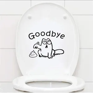 Humorous Toilet Goodbye Cat Wallpaper