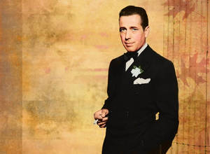 Humphrey Bogart On Brown Wallpaper