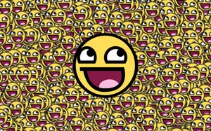 Hundred Yellow Happy Emoji Wallpaper