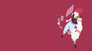 Hunter X Hunter Minimalist Hisoka Red Background Wallpaper