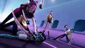 Huntrix Action Scene Wallpaper