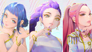 Huntrix Anime Characters Wallpaper