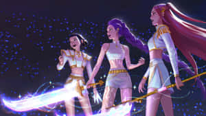 Huntrix Anime Characters Wallpaper