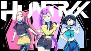 Huntrix Anime Characters Wallpaper