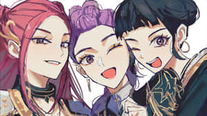 Huntrix Characters Group Shot Wallpaper