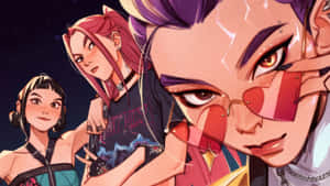 Huntrix Game Characters Wallpaper