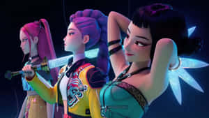 Huntrix Game Characters Wallpaper