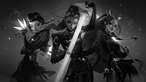 Huntrix Game Characters Wallpaper