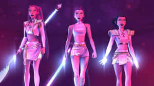 Huntrix Game Characters Wallpaper