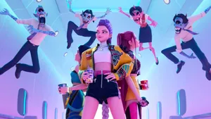 Huntrix Game Characters Wallpaper