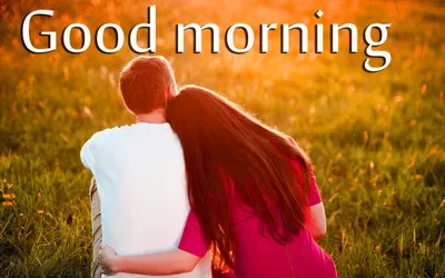 Husband And Wife Good Morning Grass Field Wallpaper