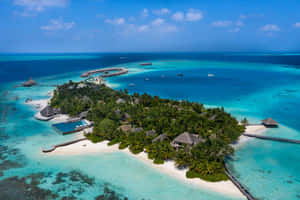 Huvafen Fushing Island Resort Top View Wallpaper
