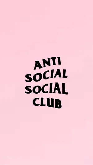 Hype Pink Anti Social Wallpaper