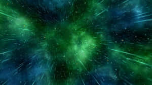 Hyperspace Green Nebula Wallpaper
