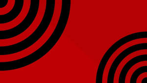 Hypnotizing Red Circle Abstract Art Wallpaper