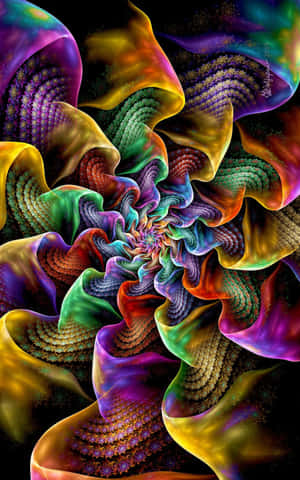 Hypnotizing Swirls Of Trippy Fractals Wallpaper