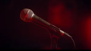 Hysterical Concert Microphone Wallpaper