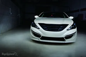 Hyundai Sonata Parked On The Street Wallpaper