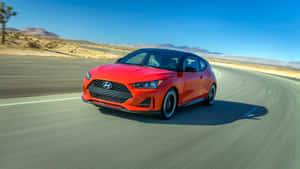 Hyundai Veloster In Striking Red Wallpaper