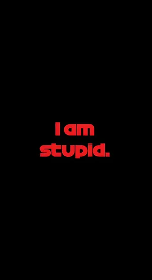 I Am Stupid Statement Wallpaper