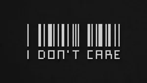 I Don't Care - Barcode T-shirt Wallpaper