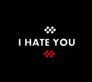 I Hate You Red White Diamonds Wallpaper