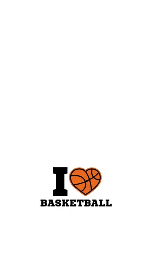 I Love Basketball Graphic Wallpaper