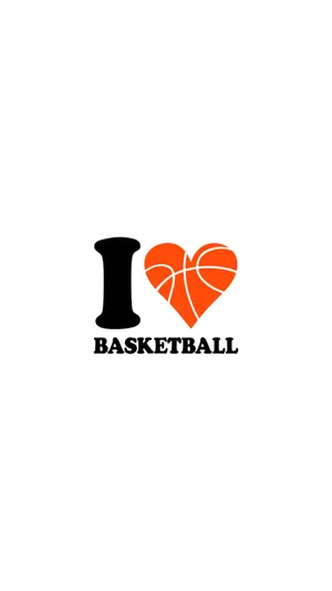I Love Basketball Graphic Wallpaper