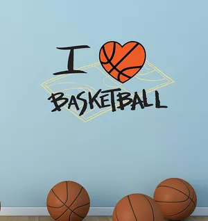 I Love Basketball Wall Decal Wallpaper