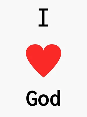 I Love God Graphic Wallpaper