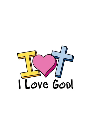 I Love God Graphic Wallpaper