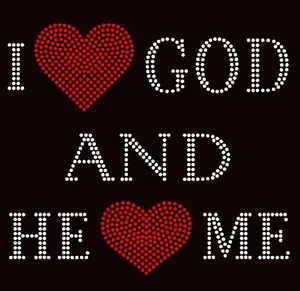 I Love Godand He Loves Me Graphic Wallpaper