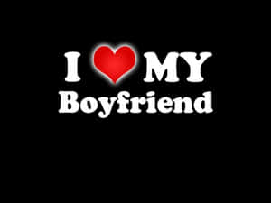 I Love My Boyfriend Graphic Wallpaper