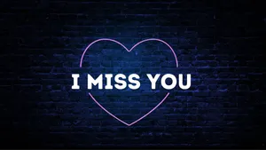I Miss You Neon Lights Wallpaper